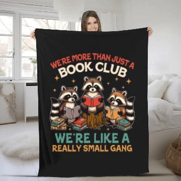 Discover Book Fun Racoon Reading Were More Than Just A Book Club Baseball Tees Fleece Blankets