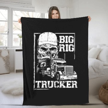 Discover Truck Fun Driver vintages Big Rig Trucker Fleece Blankets