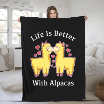 Discover Llama Pet Life Is Better With Alpacas Cute Llama Alpaca Fleece Blankets