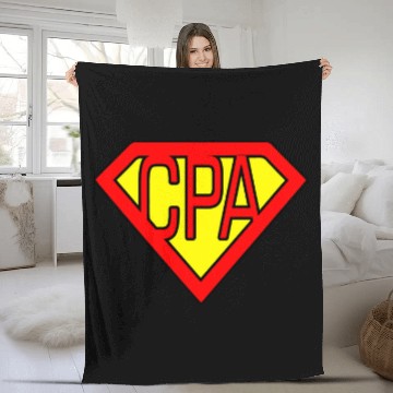 Discover Accountant Job CPA Accountant Superhero Fleece Blankets