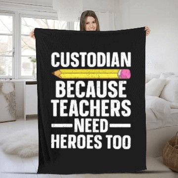 Discover bests Custodian Design For Men Women Janitor School Custodian Zip Fleece Blankets