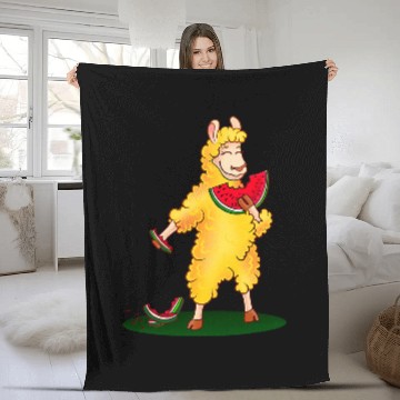 Discover Sheep Pet Eating Watermelon Lover Illustration Baseball Tees Fleece Blankets