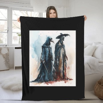 Discover bests Friend Grim Reaper and Plague Doctor Healing Duo Art Baseball Tees Fleece Blankets