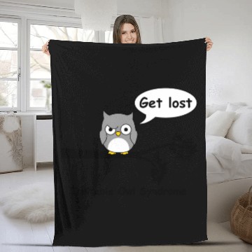 Discover Irritable owl syndrome 3D Fleece Blankets