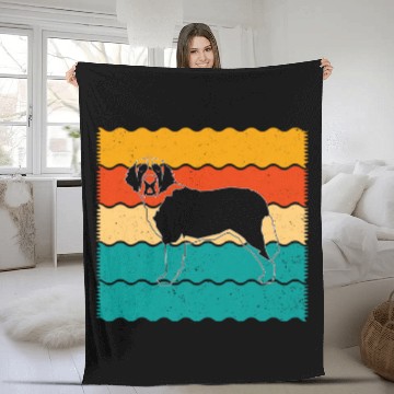 Discover Saint Bernard Pet Retro vintages 70s 80s Style 2 Zip Fleece Blankets