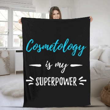 Discover Cosmetology My Superpower Esthetician Gift Idea Fleece Blankets