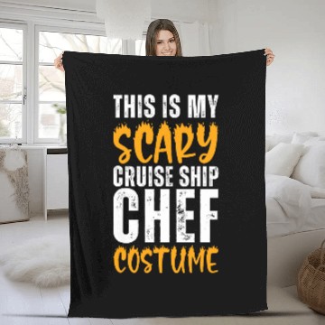 Discover This Is My Scary Cruise Ship Chef Costume Funny Halloween Fleece Blankets