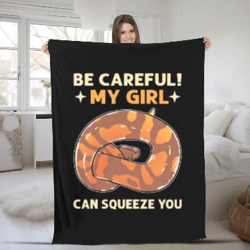 Discover Python Pet My Girl Can Squeeze You Herpetologists Banana Ball Python Baseball Tees Fleece Blankets