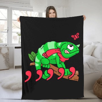 Discover Chameleon Pet Komma Comma Song Chameleon Fans 2 Fleece Blankets