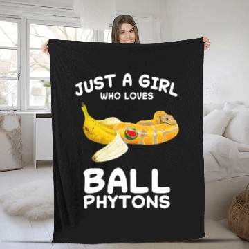 Discover Python Pet Just A Girl Who Loves Ball Python Snake Reptile Banana 1 Baseball Tees Fleece Blankets