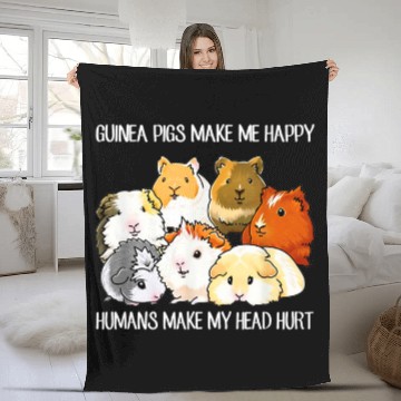 Discover Guinea Pig Pet  Make Me Happy Guinea Pig 1 Fleece Blankets
