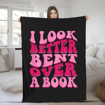 Discover Book Fun I Look Better Bent Over A Baseball Tees Fleece Blankets