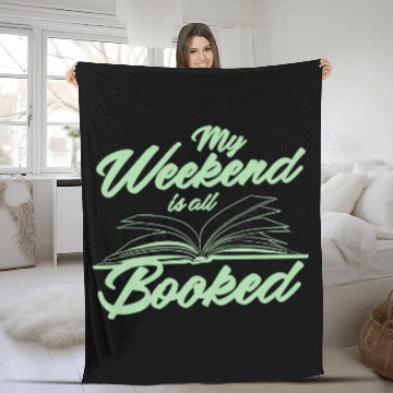 Discover Book Fun My Weekend is All Booked Funny Book Lover Gift 1 68 Baseball Tees Fleece Blankets