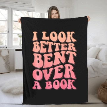 Discover Book Fun I Look Better Bent Over A Book Baseball Tees Fleece Blankets