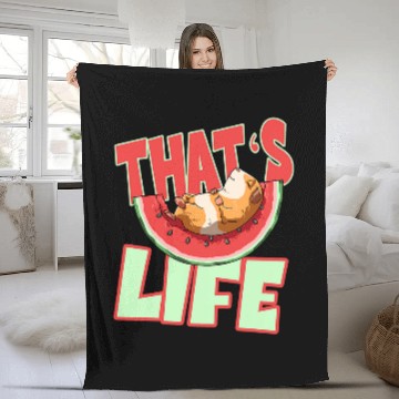 Discover Guinea Pig Pet Melon Melon Swing Fleece Blankets