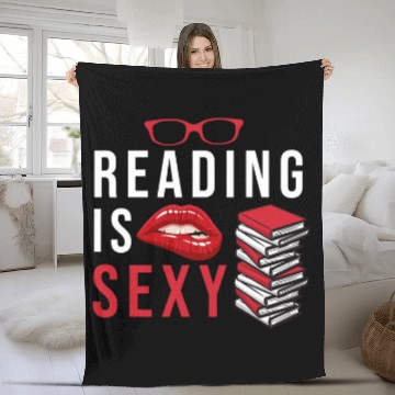 Discover Book Fun Reading Is Sexy Love To Read Book Graphic Fleece Blankets