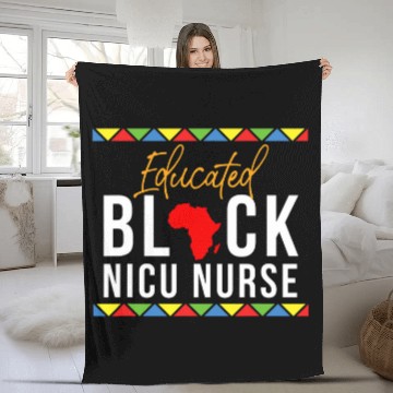 Discover nurses Job African American Educated Black NICU nurses Fleece Blankets