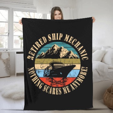 Discover Retired Cruise ship mechanic Fleece Blankets