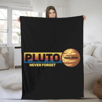 Discover Astronaut Job Pluto Never Forget Science Space Retro 1 Fleece Blankets