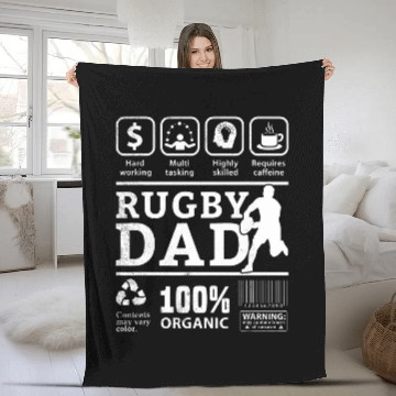 Discover Sport Rugby Multi Tasking DAD Fleece Blankets
