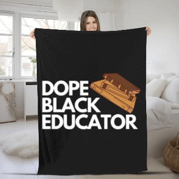 Discover Book Fun Dope Black Melanin Teachers Matter For Educators Book Lovers Fleece Blankets