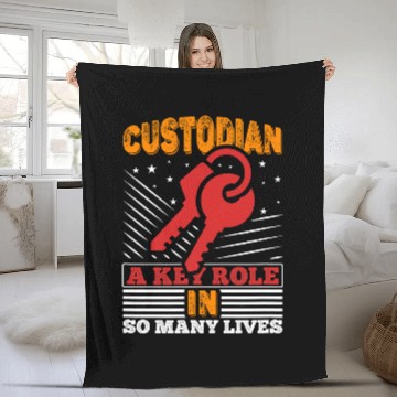 Discover Custodian A Key Role In So Many Lives Janitor Fleece Blankets