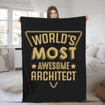 Discover Architect Job Worlds mosts Awesome Architect Architecture Graduate Funny Zip Fleece Blankets