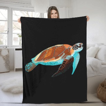 Discover Turtle Pet Cute Sea Turtle Earth Day Restore Earth Save The Planet Fleece Blankets