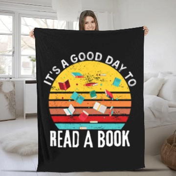 Discover Book Fun Quote Its A Good Day To Read A Book Retro Lover Baseball Tees Fleece Blankets