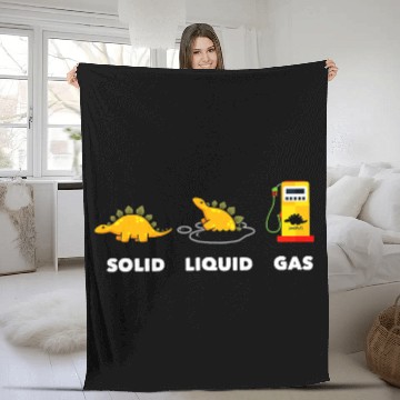 Discover Dinosaur Pet Solid Liquid Gas Funny Dinosaur State Science Fleece Blankets