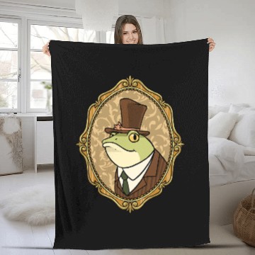 Discover Frog Pet Cottagecore Aesthetic Baroque Period Frog Toad Goblincore Fleece Blankets