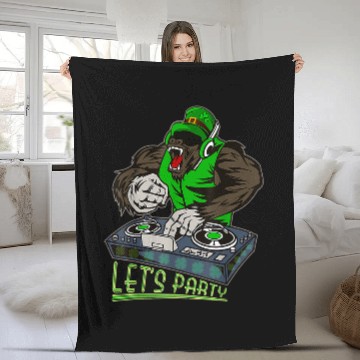 Discover Gorilla Pet Disc Jockey Djane Gorilla DJ Controller St Baseball Tees Fleece Blankets