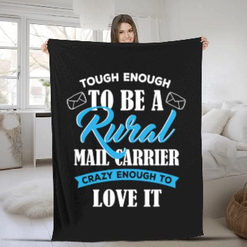 Discover Postal Worker Job Funny Rural Mail Carrier Mail Sorter Fleece Blankets