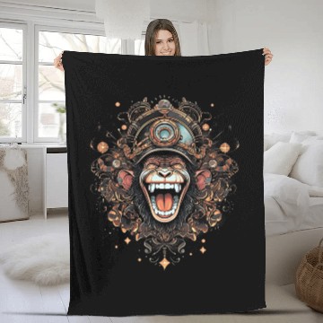 Discover Astronaut Job Steampunk Funny Monkey Astronaut vintages SciFi 4 Fleece Blankets