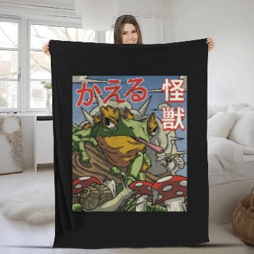 Discover Frog Pet Cottagecore Aesthetic Kaiju Frog Mushrooms Snail Baseball Tees Fleece Blankets