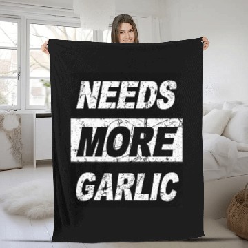 Discover Retro Needs More Garlic Funny Italian Chef Costume Zip Fleece Blankets