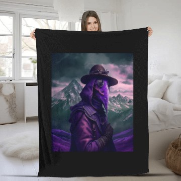 Discover Purple Violet Plague Doctor Standing On Mountain Cool Art Baseball Tees Fleece Blankets