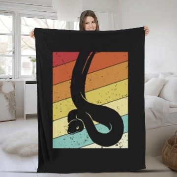 Discover Python Pet Retro Snake Lover Pythonidae Snake Owner Banana Ball Python 1 Fleece Blankets