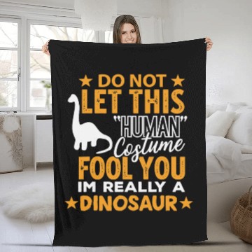 Discover Dinosaur Pet Halloween Human Costume Im really Dinosaur 1 Fleece Blankets