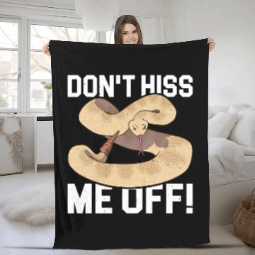 Discover Python Pet Snake Dont hiss me off Banana Ball Python 1 Fleece Blankets