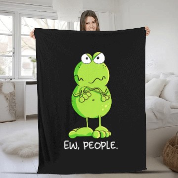Discover Frog Pet Grumpy Ew People Frog Statement Sarcastic Baseball Tees Fleece Blankets