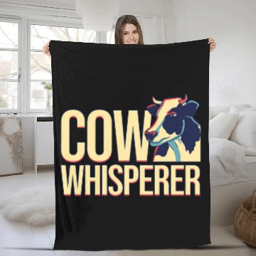 Discover Cow Pet Whisperer 2Cow Lover Cattle Farmer 2Cow Fleece Blankets