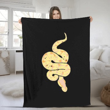 Discover Python Pet Snake Lover Reptile Banana Ball Python Funny Noodle Reptile Fleece Blankets