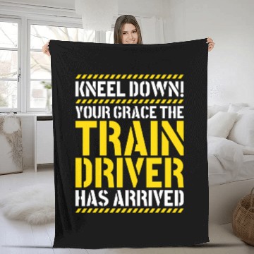 Discover Locomotive Engineer Railroad Railway Kneel Down Train Driver 22 Zip Fleece Blankets