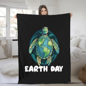 Discover Turtle Pet Earth Day Everyday Sea Turtle Environment Save Earth 03 Fleece Blankets