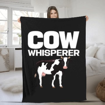 Discover Cow Pet Whisperer Farm Animal Cattle Farmer Fleece Blankets