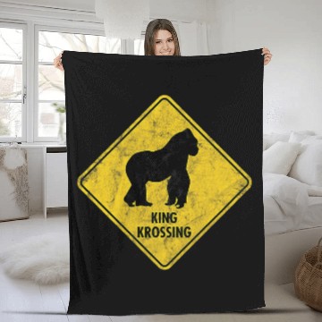 Discover Gorilla Pet Lowland Mountain Silverback Gorilla Ape Chimpanzee Primate Fleece Blankets