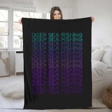 Discover Fishing Fun Deep Sea Fishing Fleece Blankets