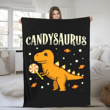 Discover Dinosaur Pet Candysaurus Candy Corn Toddler Kid Dinosaur Halloween 2 Fleece Blankets