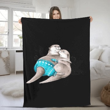 Discover Otter Pet SummerHoliday vibes Summer Vacation Apparel Fleece Blankets